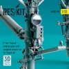 RESKIT RSU32-0088 F-14A TOMCAT LANDING GEARS WITH WEIGHTED WHEELS SET FOR TAMIYA KIT (3D PRINTED) 1/32